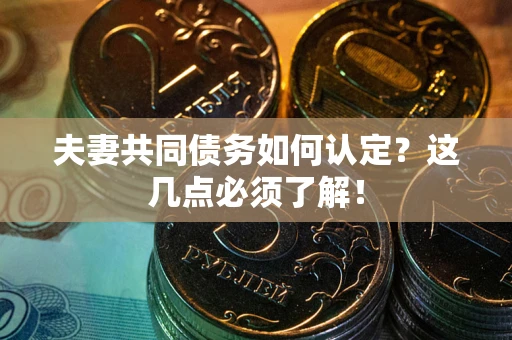 北京夫妻共同债务如何认定？这几点必须了解！